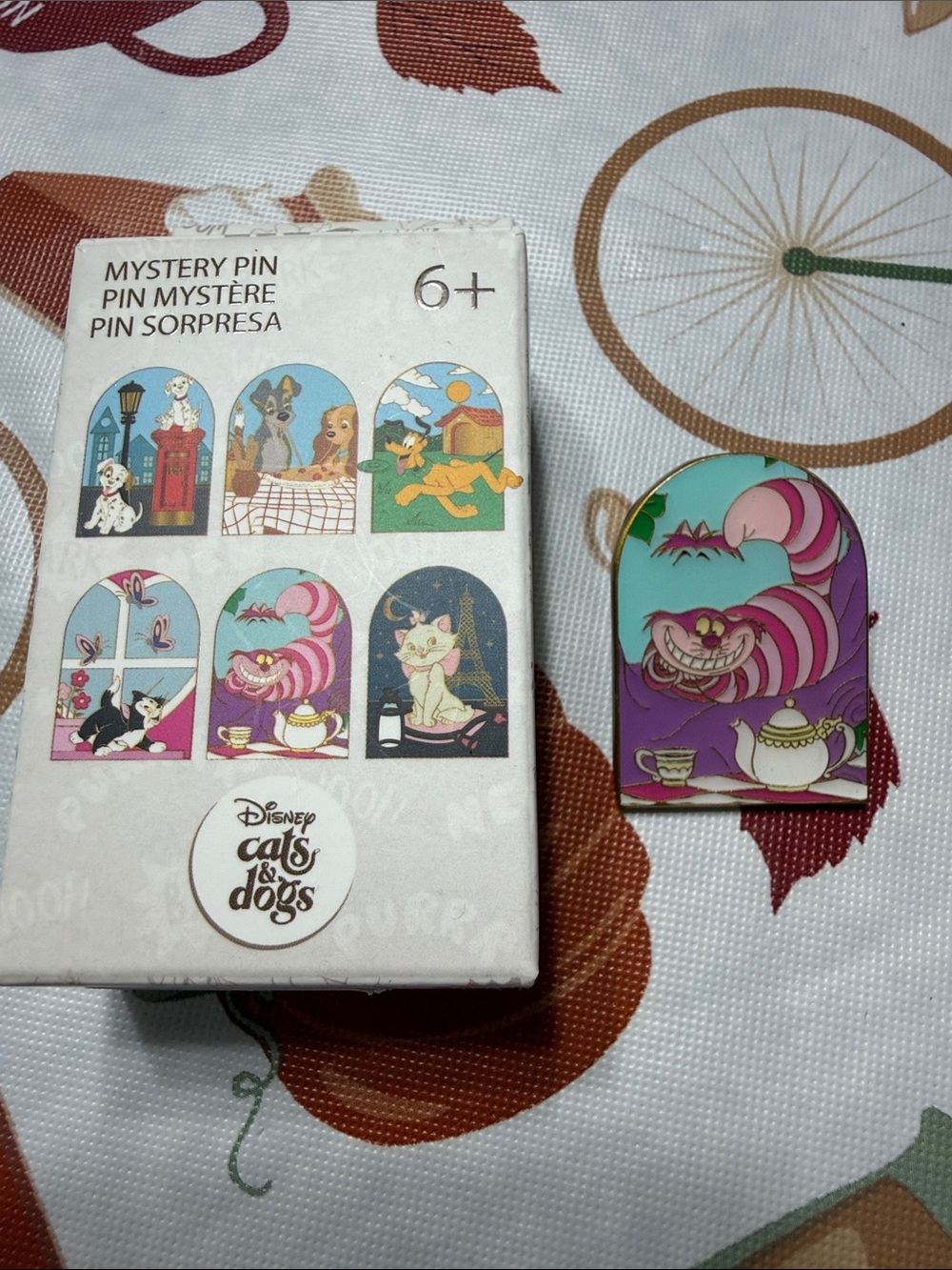 Loungefly Disney Cheshire Cat Enamel Pin - Purple, Turquoise, Pink